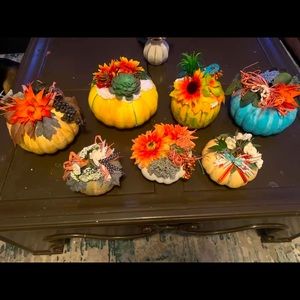 Large, medium or small foam decorated pumpkins